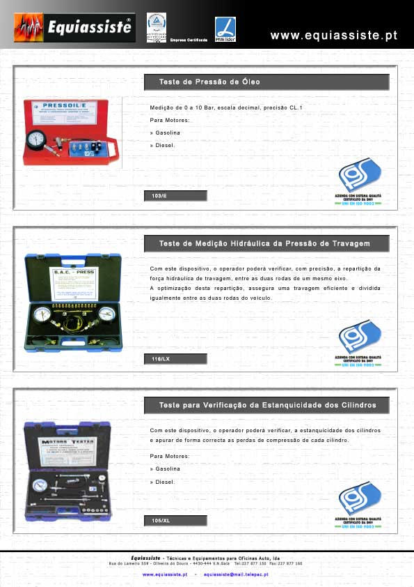 Teste de pressão de óleo Teste de medição hidráulica da pressão de travagem Teste para verificação da estanquicidade dos cilindros